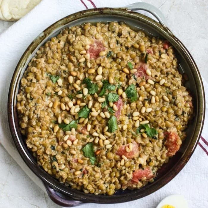 Tahini-Linsen-Gemüse-Pfanne