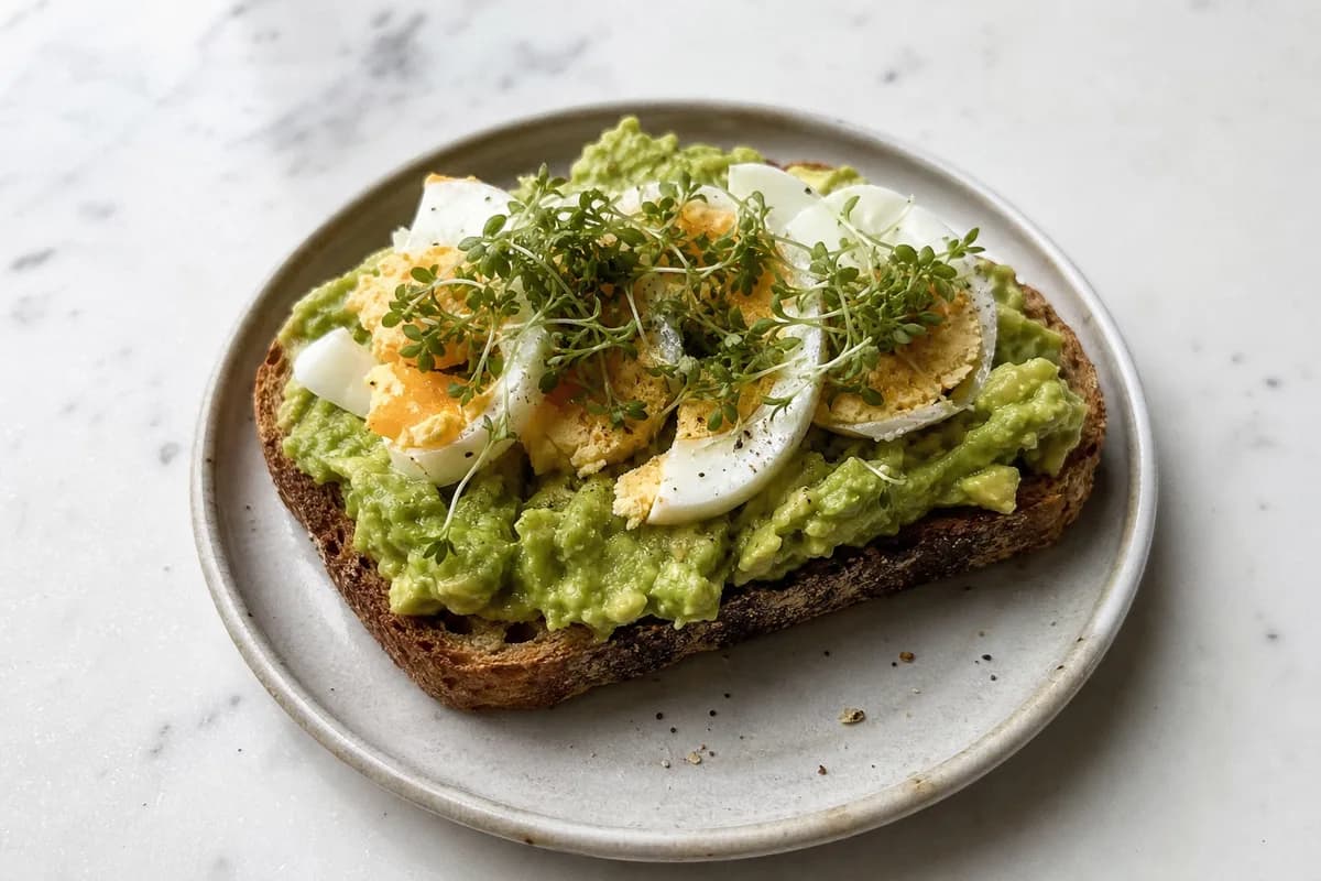 Avocado-Ei-Brot mit Kresse