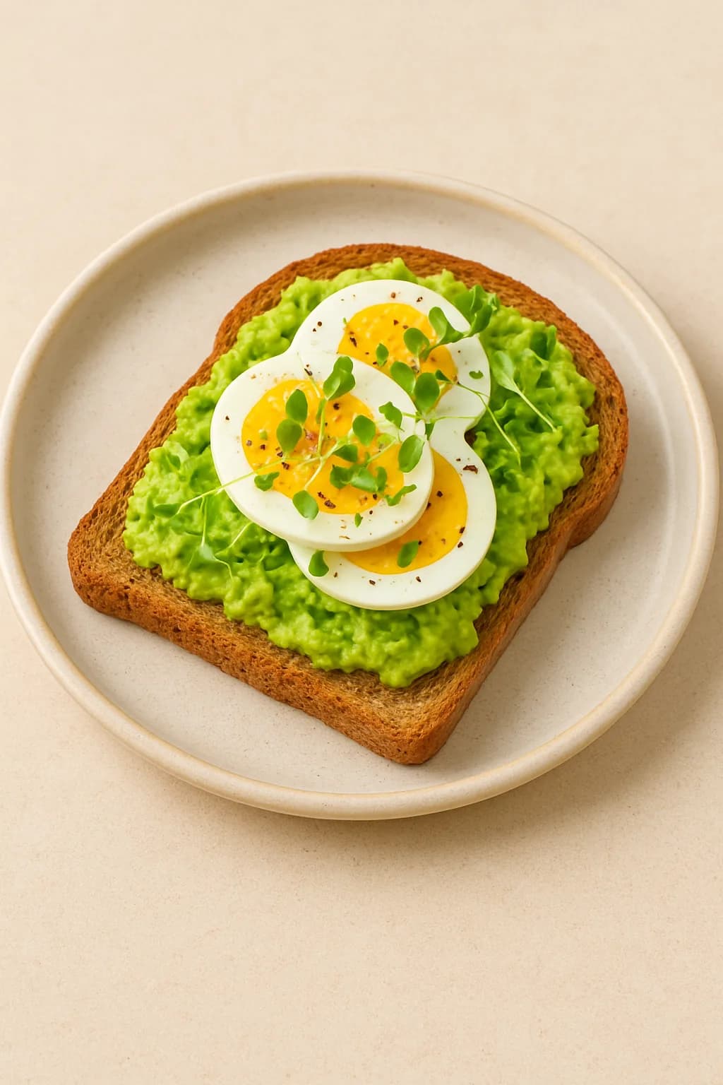 Avocado-Ei-Brot mit Kresse