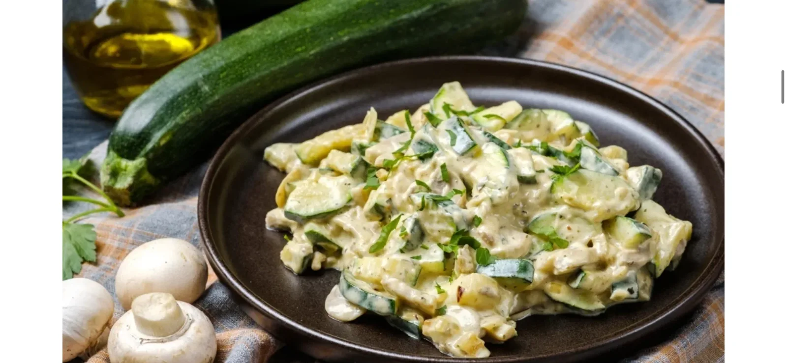 Cremige Zucchini-Pfanne