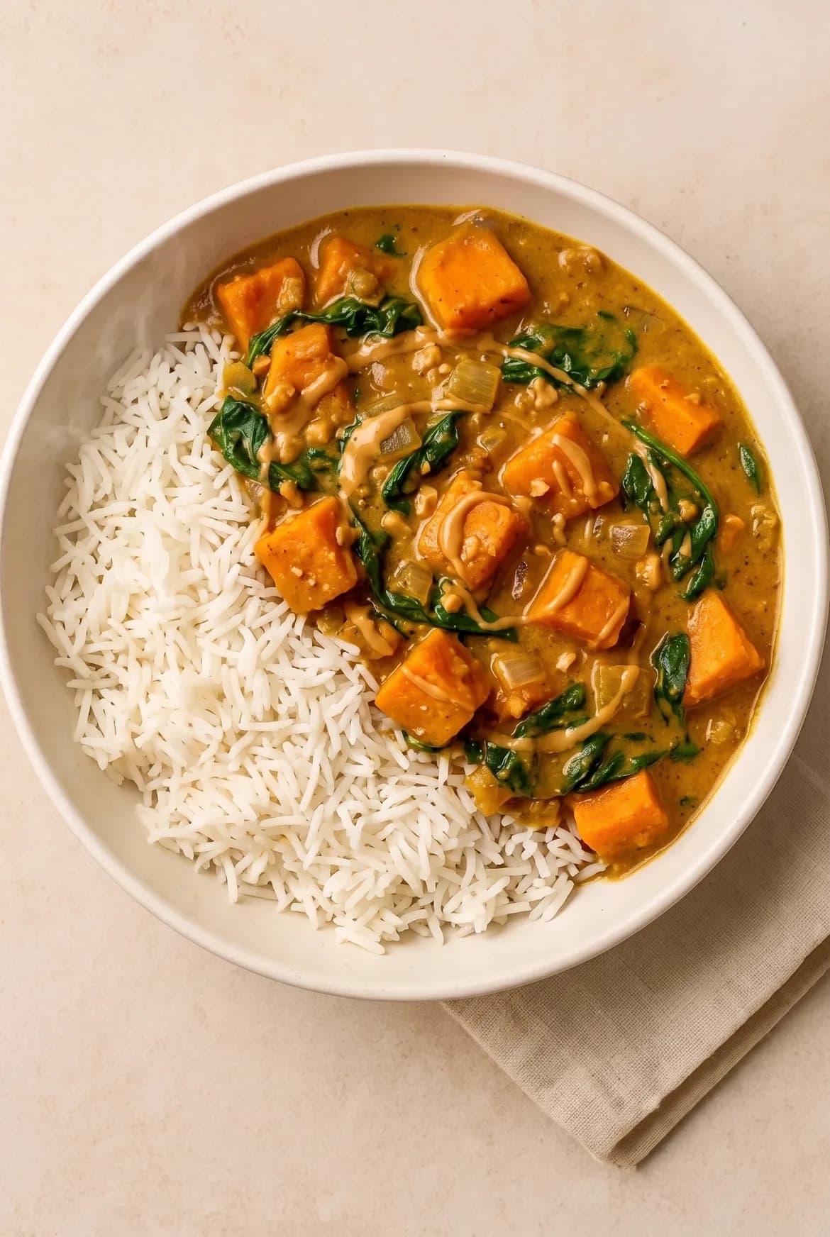 Süßkartoffel-Erdnuss-Curry