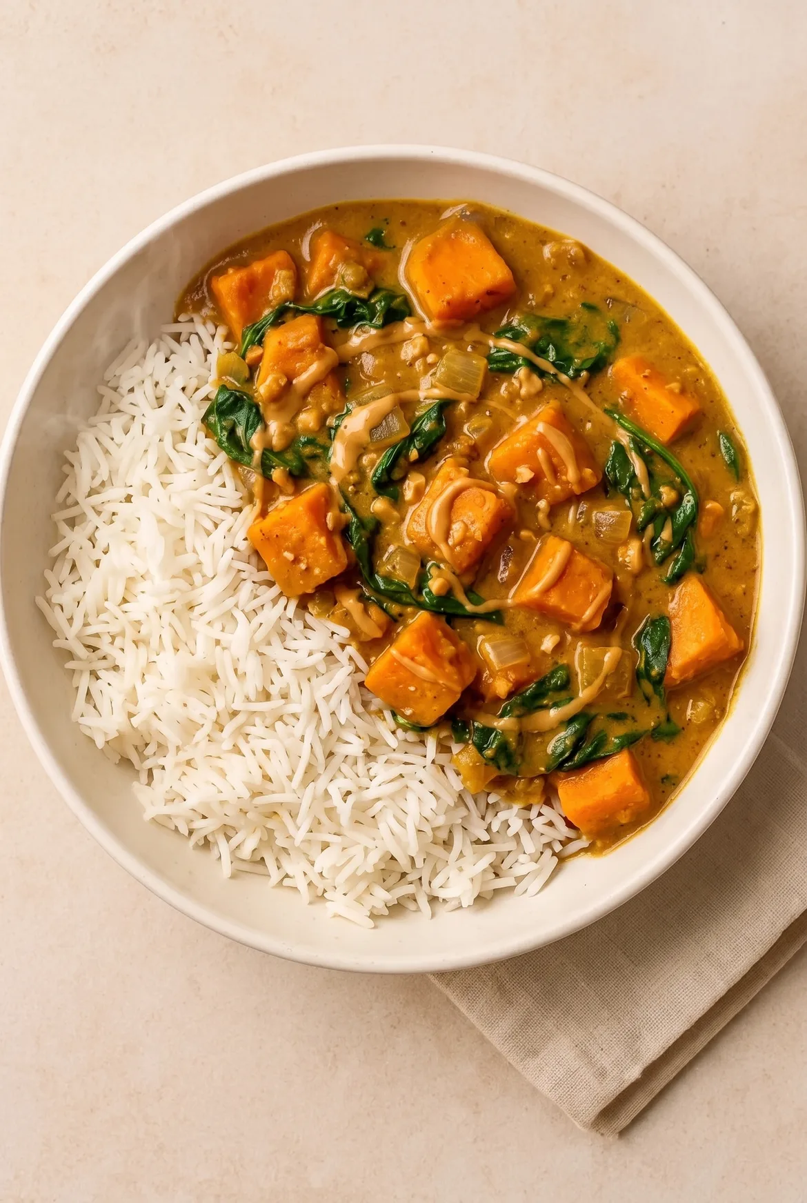Süßkartoffel-Erdnuss-Curry